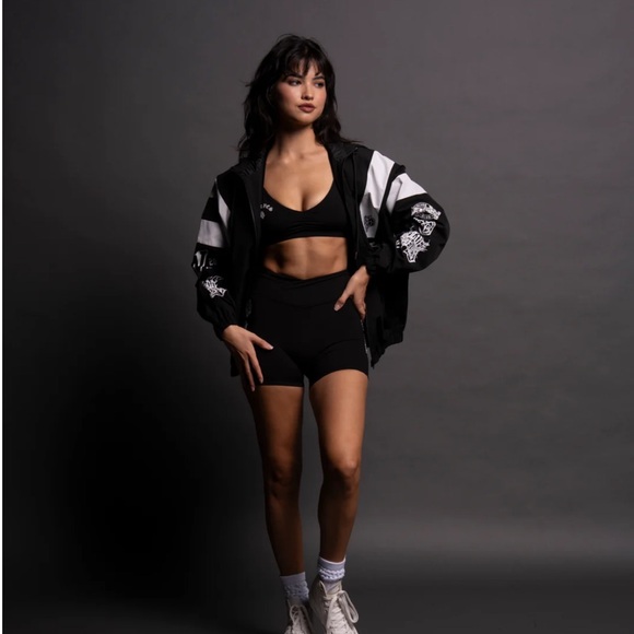 HESH BROLIC UNISEX TRACK JACKET IN BLACK/WHITE - Picture 12 of 12